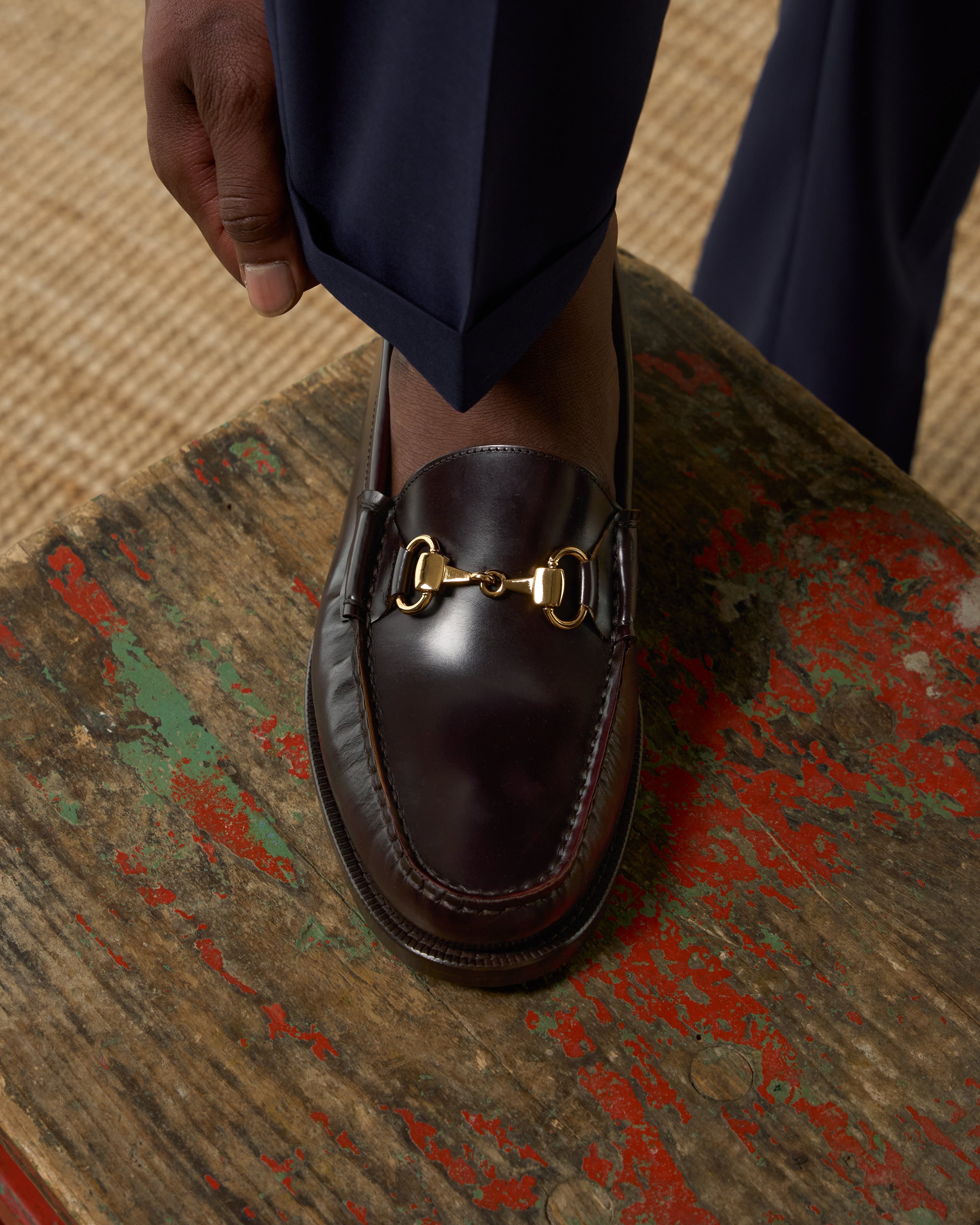 Raiser, Horsebit Penny Loafers - Burgundy Brown Smooth Leather | Lined Classic Collection