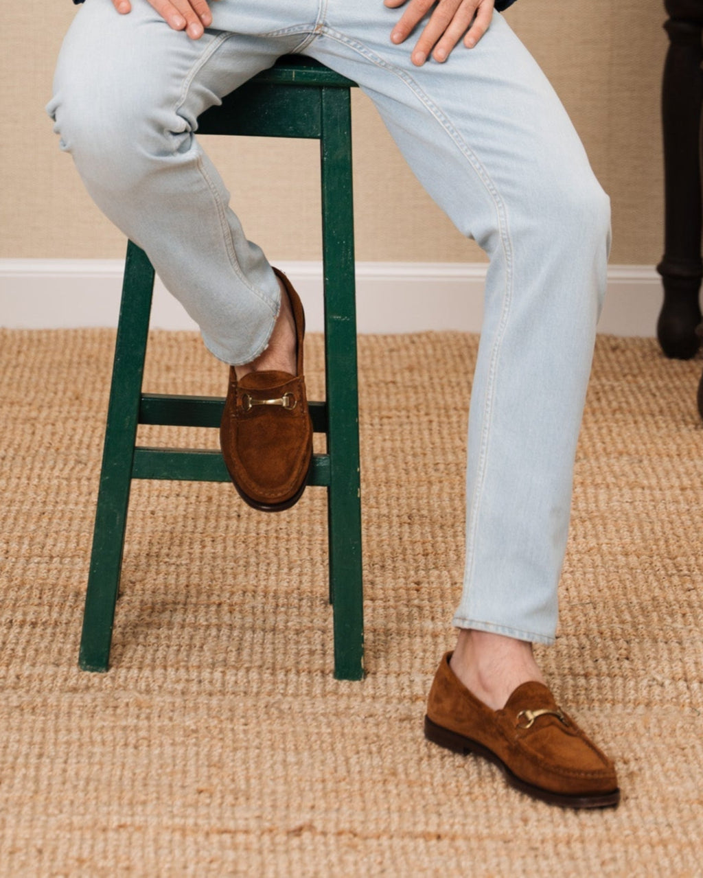 Milano | Tobacco Brown Suede Leather College Loafer with Horsebit and Lightweight Leather Sole