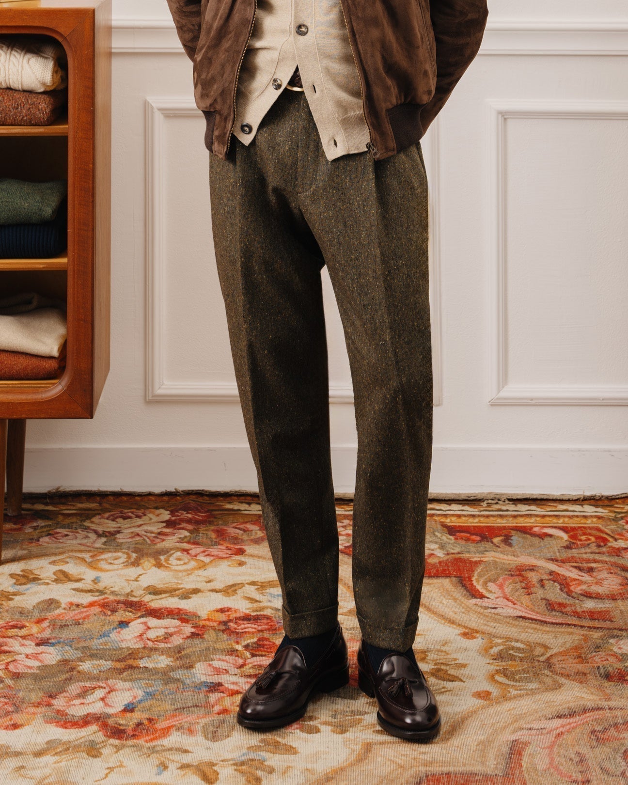 Castello | Tassel Loafer - Burgundy Brown Smooth Leather with Classic Stitching and Leather Sole