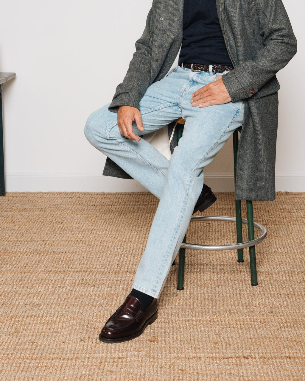 Valentino | Heritage Penny Loafer – Burgundy Brown Smooth Abraded Leather with Premium Leather Sole & Signature Stitch Accents