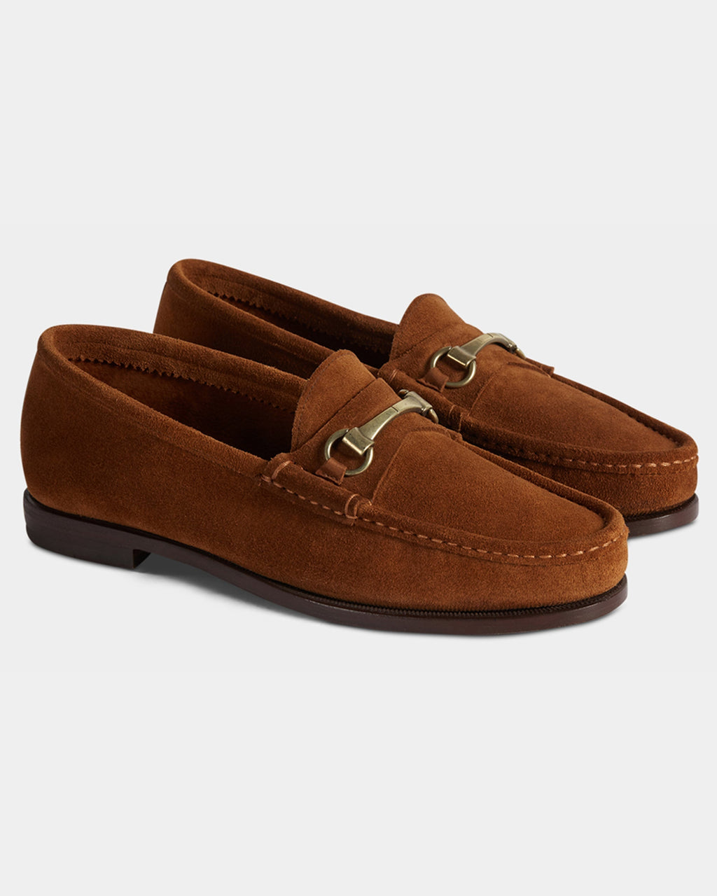 Milano | Tobacco Brown Suede Leather College Loafer with Horsebit and Lightweight Leather Sole