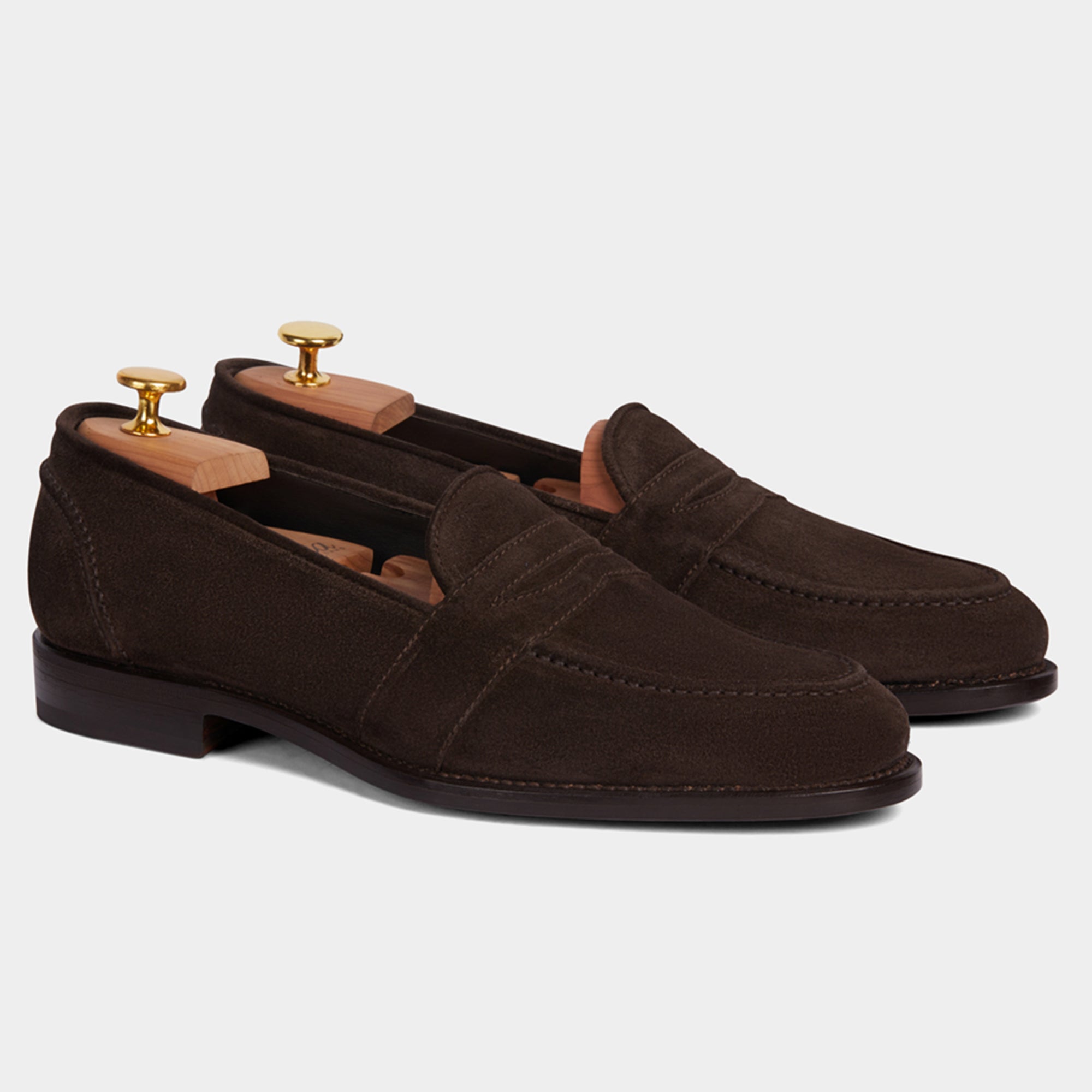 Sentinel | Penny Loafer –  Dark Brown Suede Leather with Leather sole & Comfort Footbed