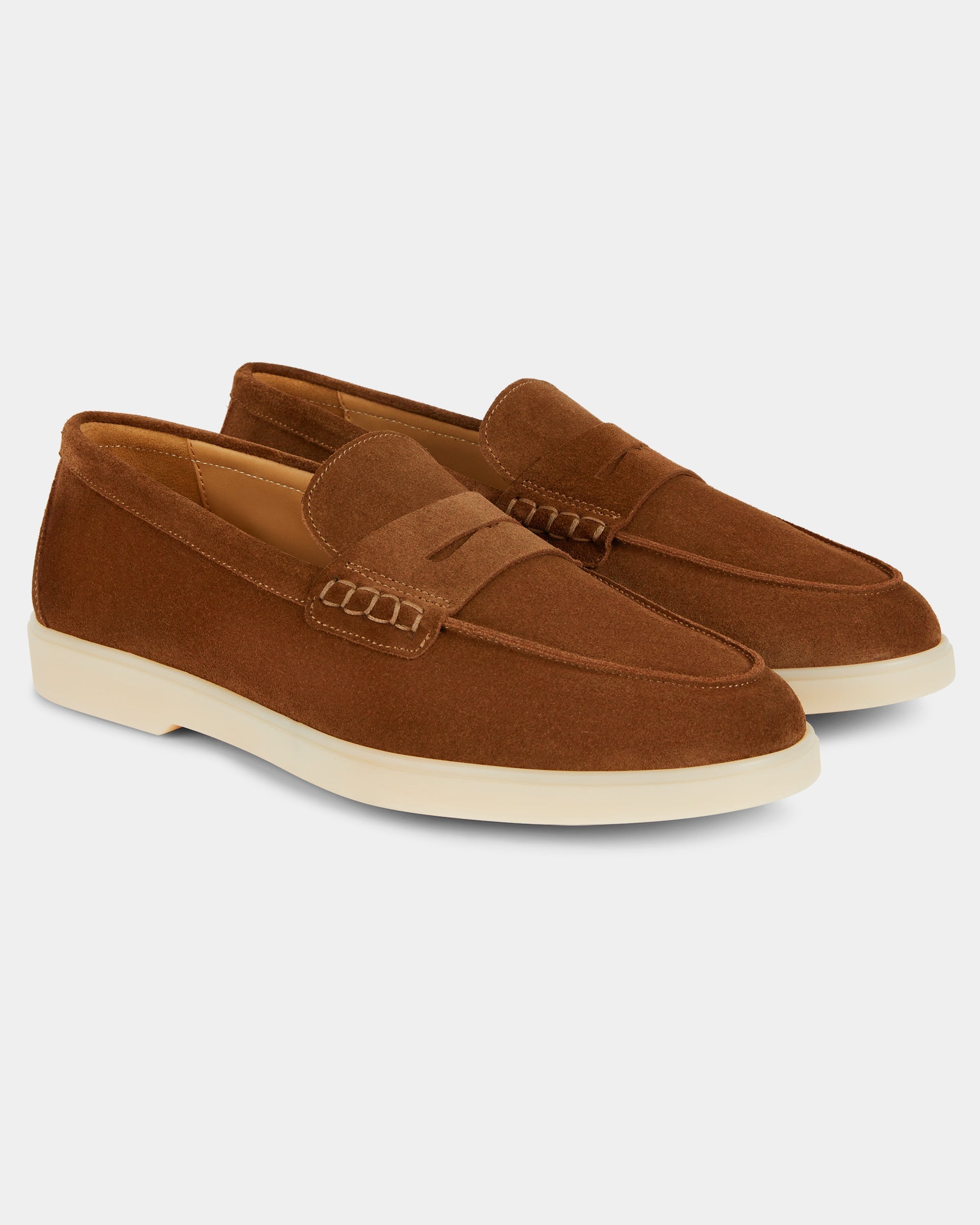 Harbour | Casual Loafer – Tobacco Brown Suede Leather with Comfortable Cup Sole & Leather Lining