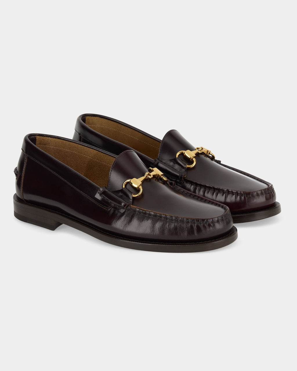 Raiser, Horsebit Penny Loafers - Burgundy Brown Smooth Leather | Lined Classic Collection