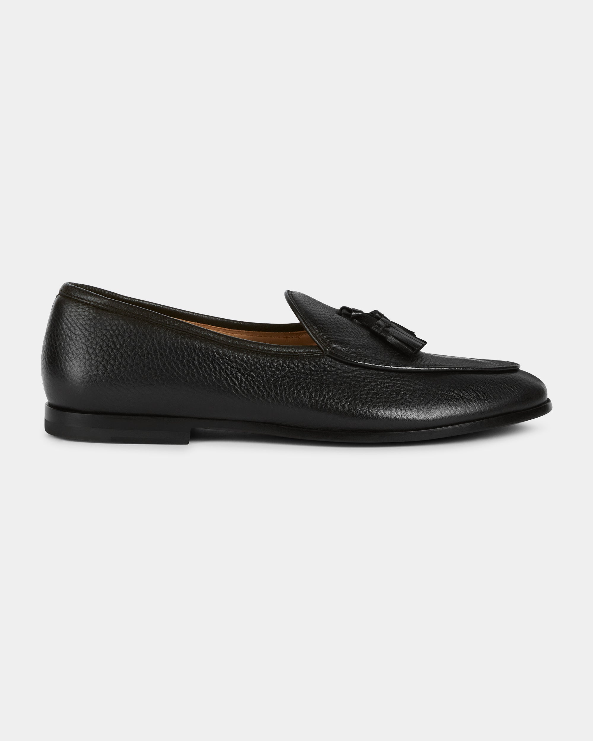 Bellagio Tassel Loafer – Black Milled Leather with Premium Leather Sole