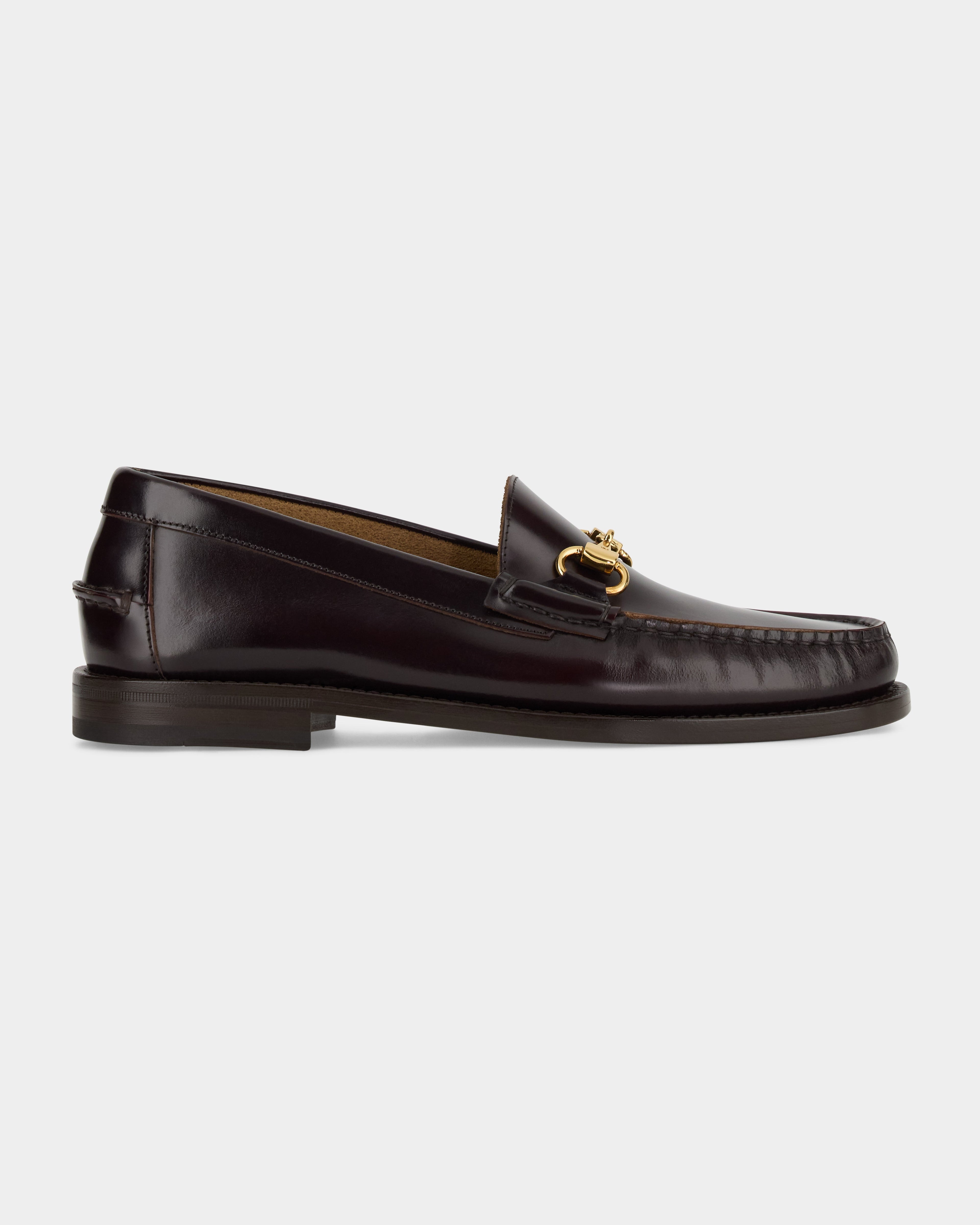 Raiser, Horsebit Penny Loafers - Burgundy Brown Smooth Leather | Lined Classic Collection