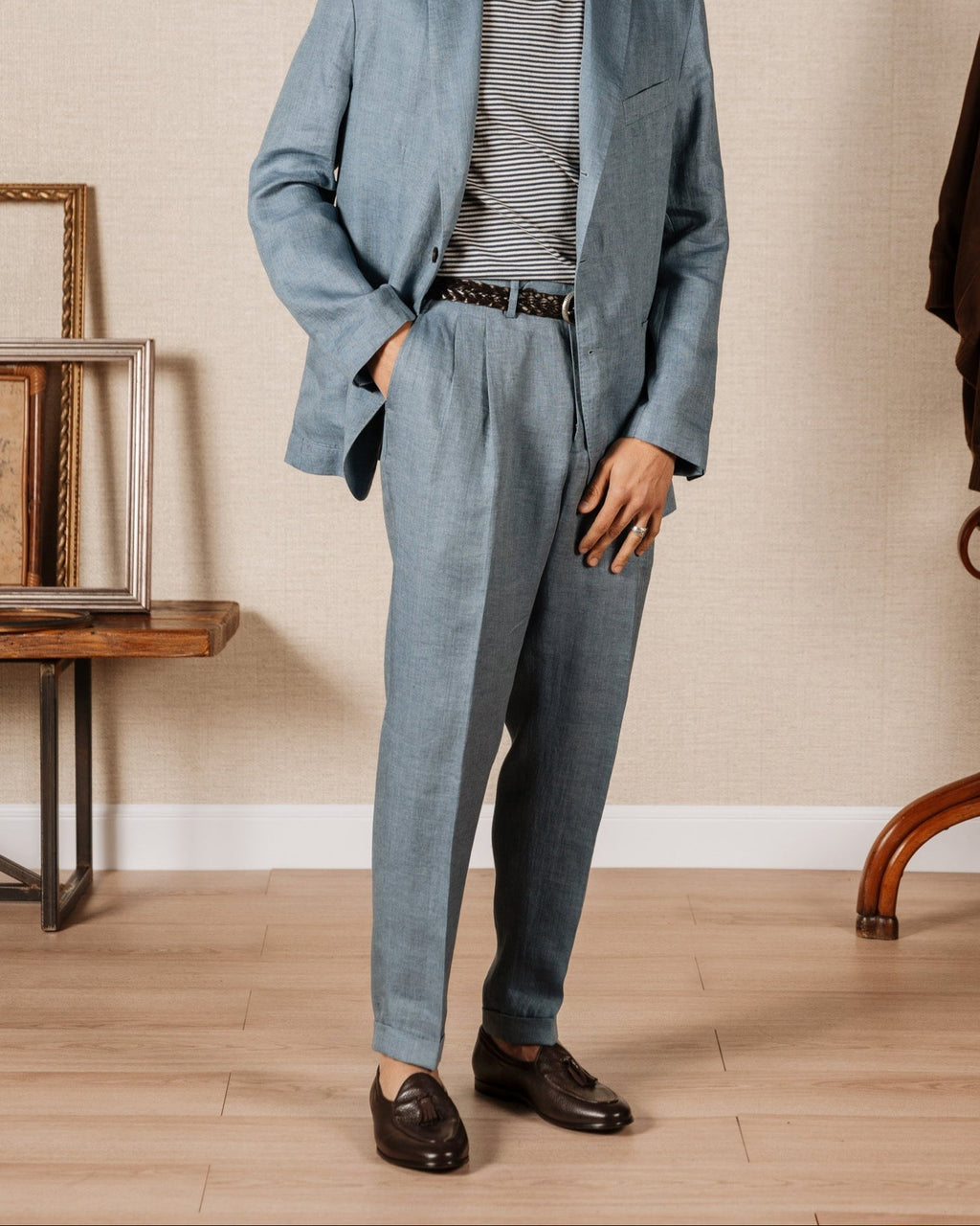 Bellagio Tassel Loafer – Dark Brown Milled Leather with Premium Leather Sole