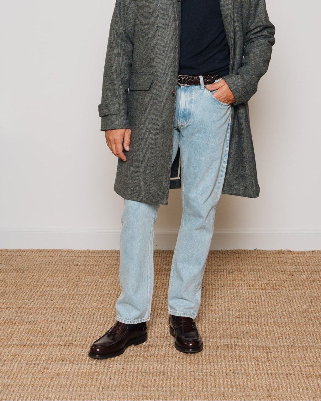 Valentino | Heritage Penny Loafer – Burgundy Brown Smooth Abraded Leather with Premium Leather Sole & Signature Stitch Accents