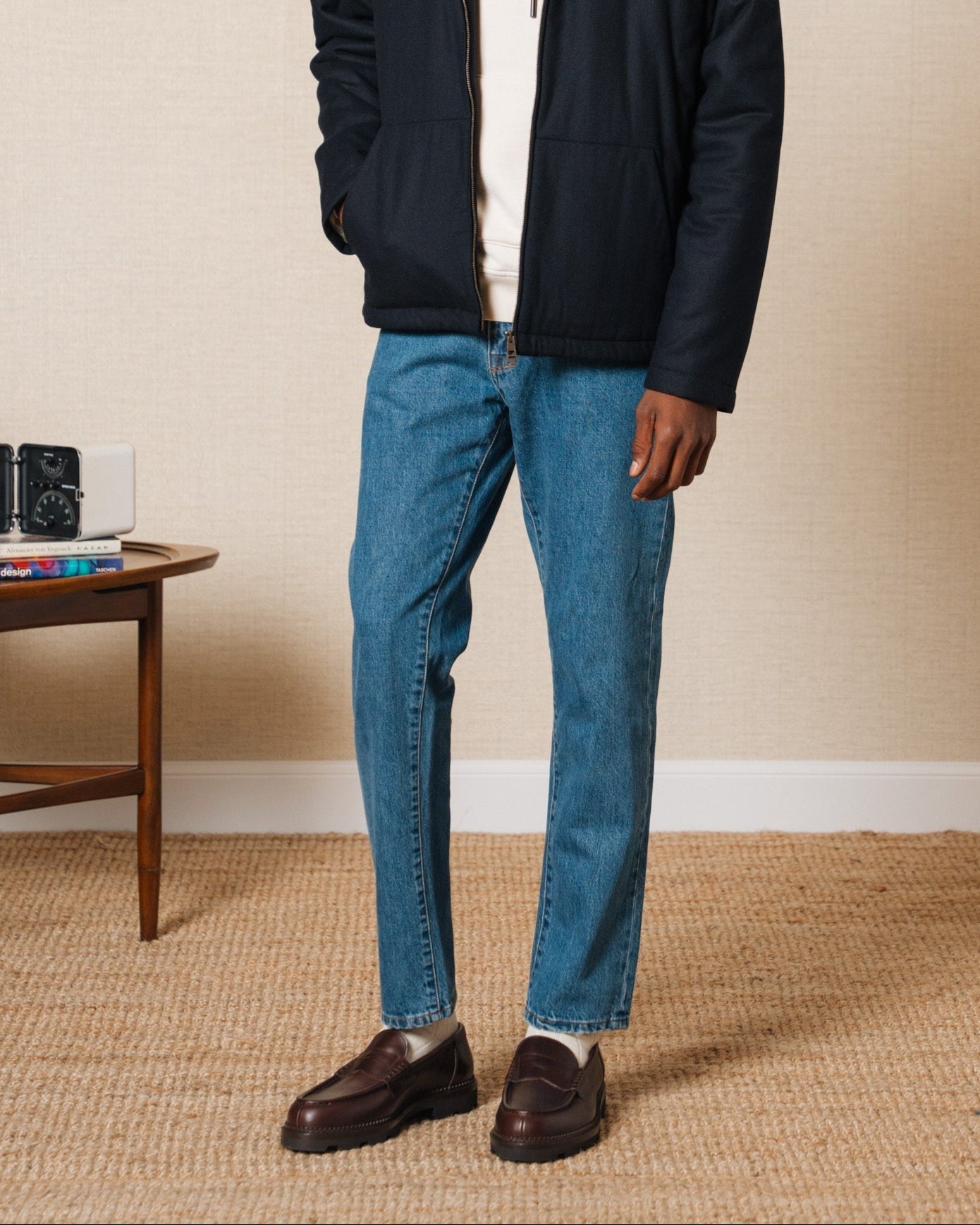 Montclair | Penny Loafer – Dark Brown Leather with Rubber Lug Sole & Fine Stitching