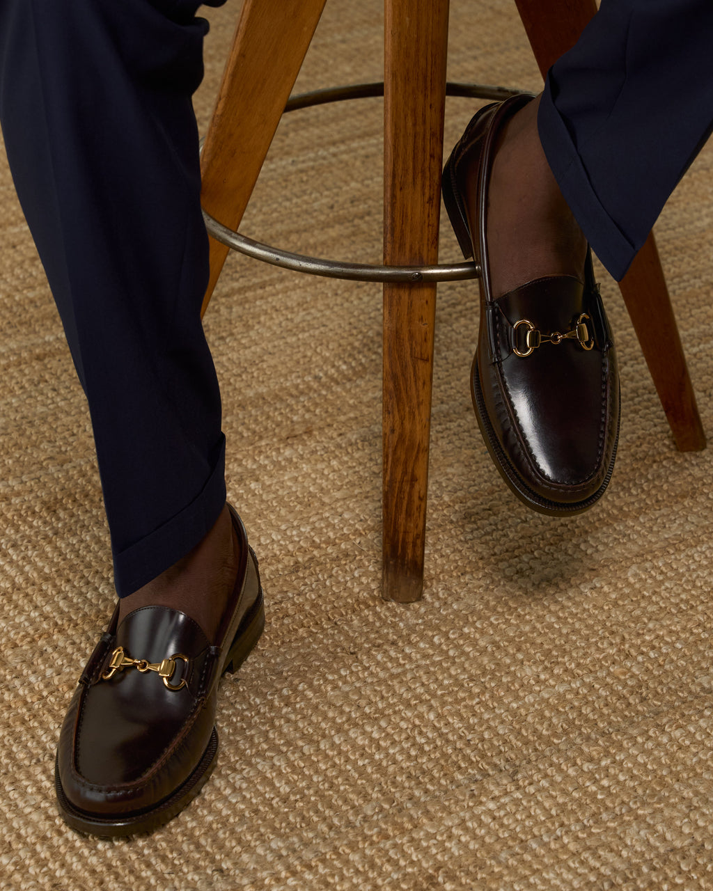 Raiser, Horsebit Penny Loafers - Burgundy Brown Smooth Leather | Lined Classic Collection