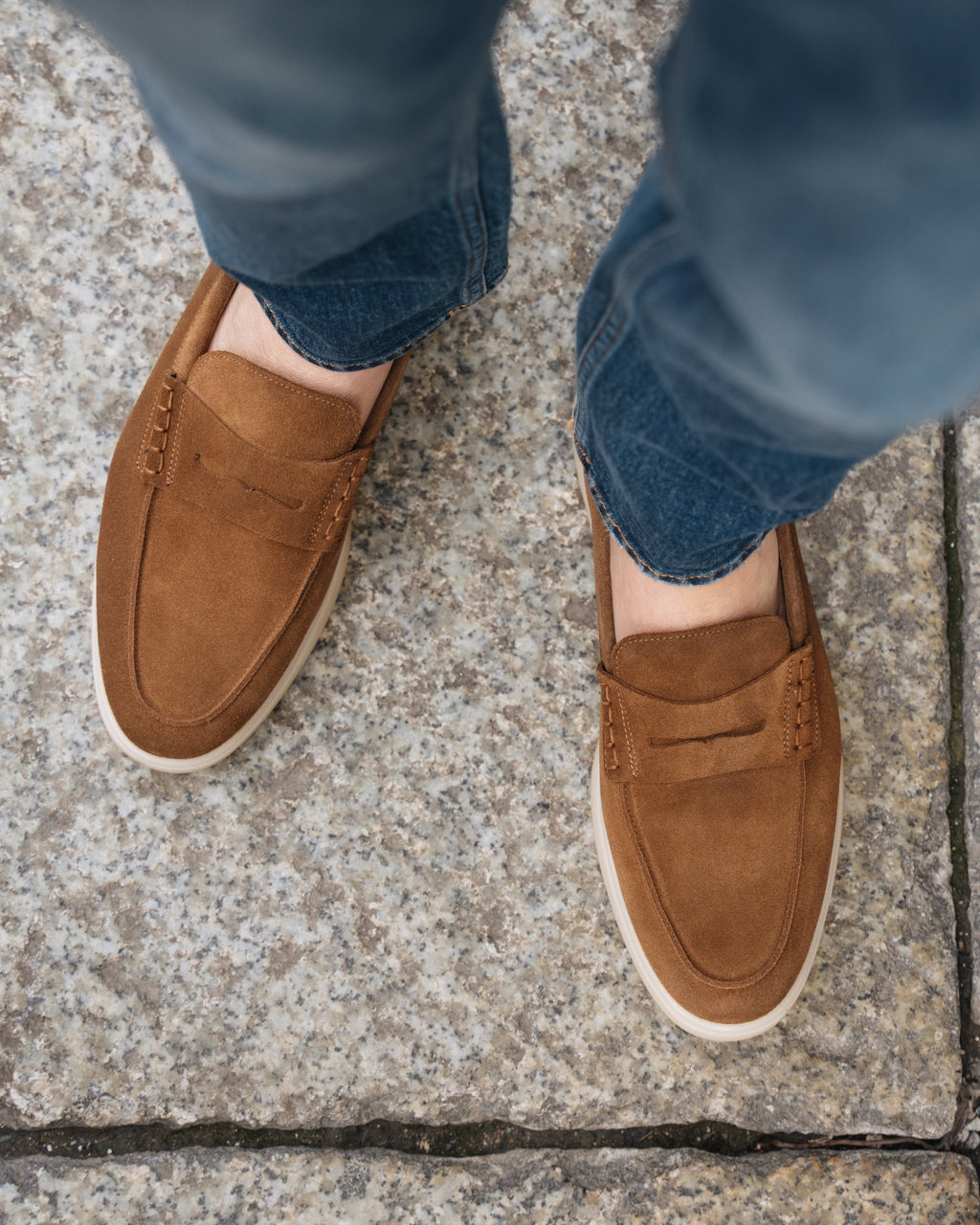 Harbour | Casual Loafer – Tobacco Brown Suede Leather with Comfortable Cup Sole & Leather Lining