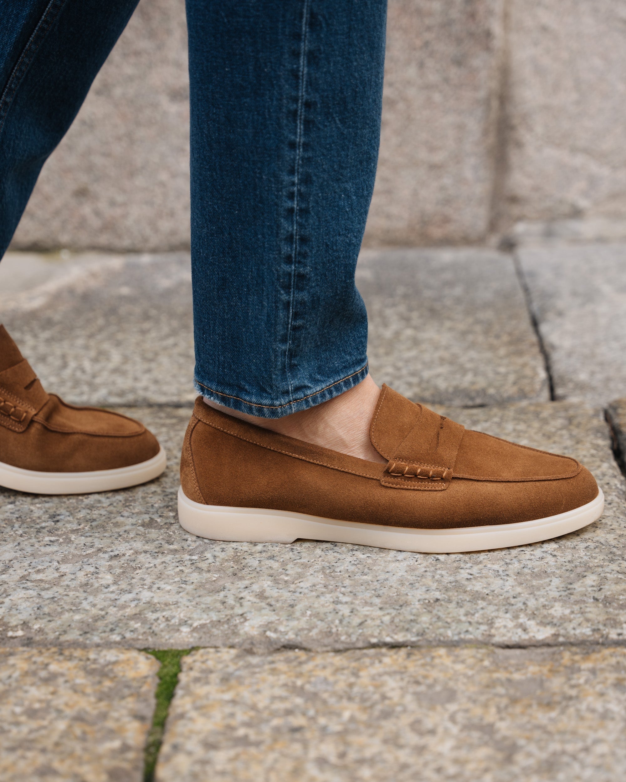 Harbour | Casual Loafer – Tobacco Brown Suede Leather with Comfortable Cup Sole & Leather Lining