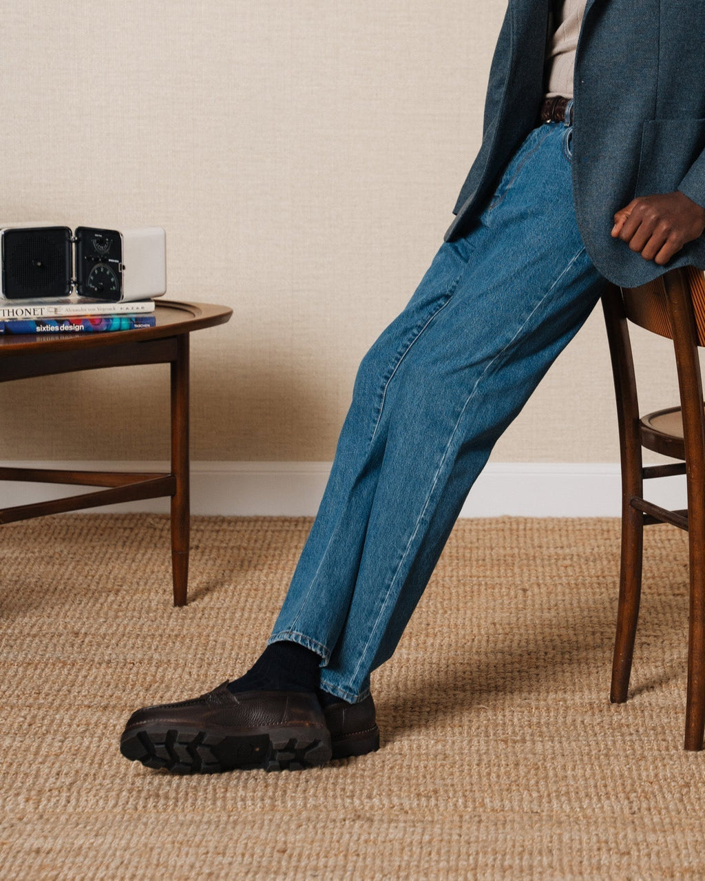 Montclair | Penny Loafer – Dark Brown Milled Leather with Rubber Lug Sole & Fine Stitching