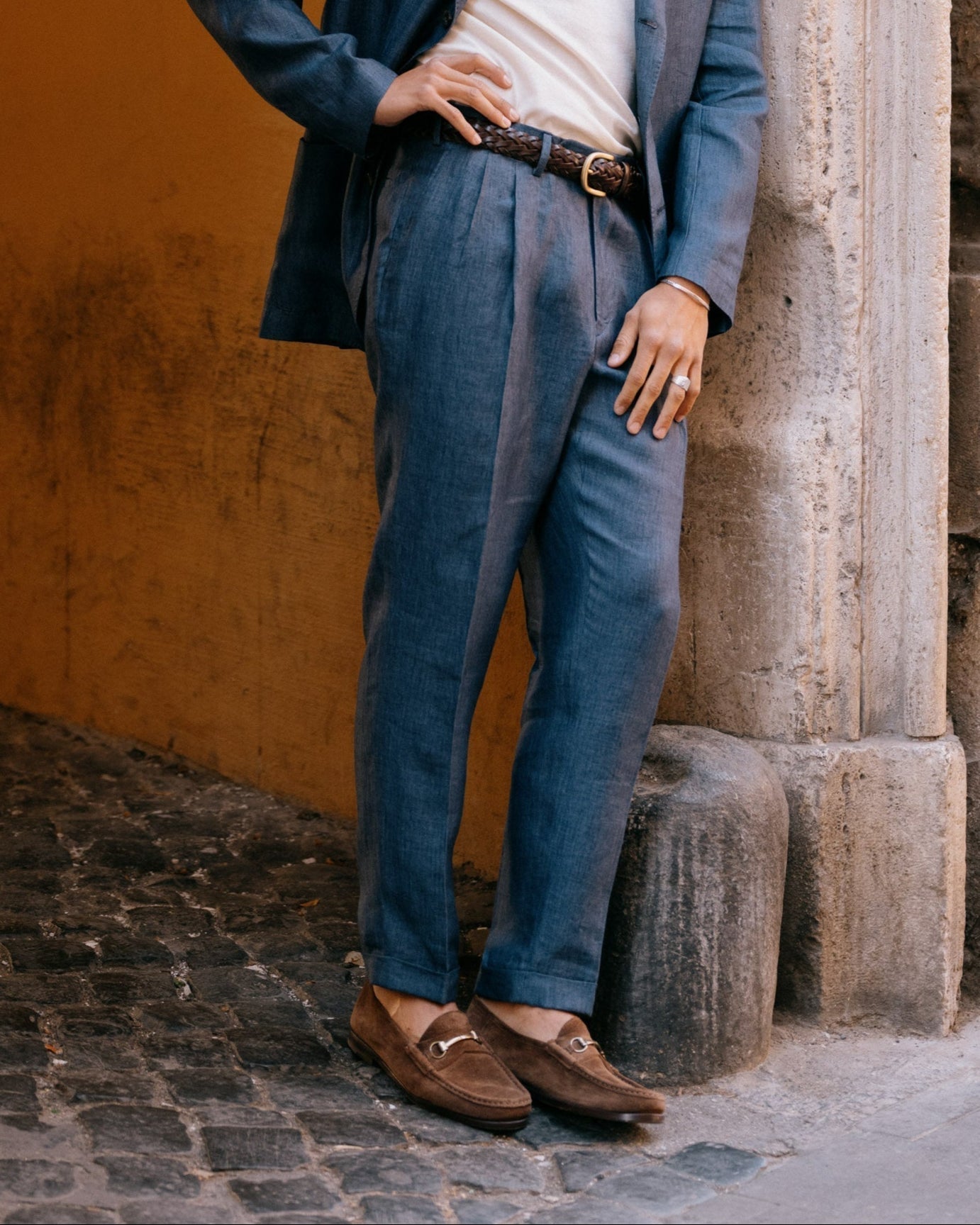 Milano | Brown Suede Leather College Loafer with Horsebit and Lightweight Leather Sole