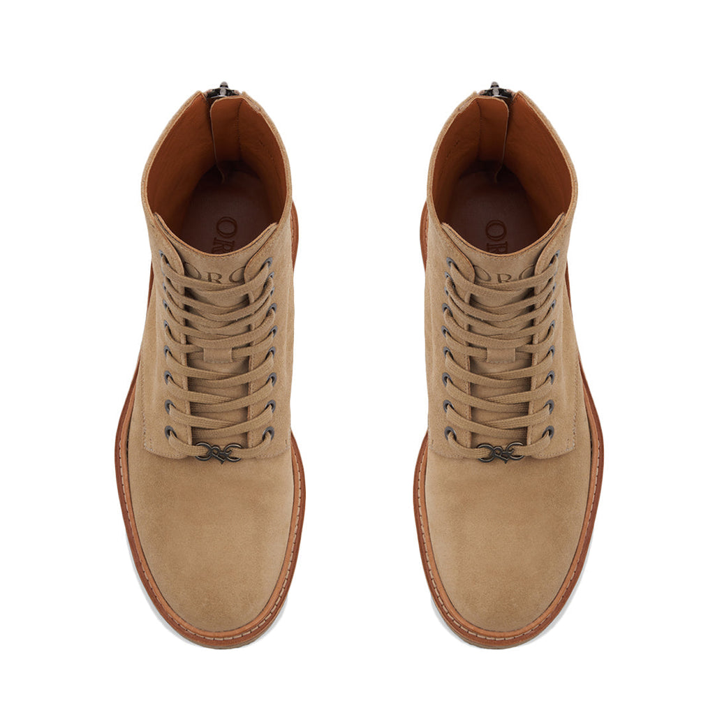 THE BEIGE MARINI COMBAT BOOTS