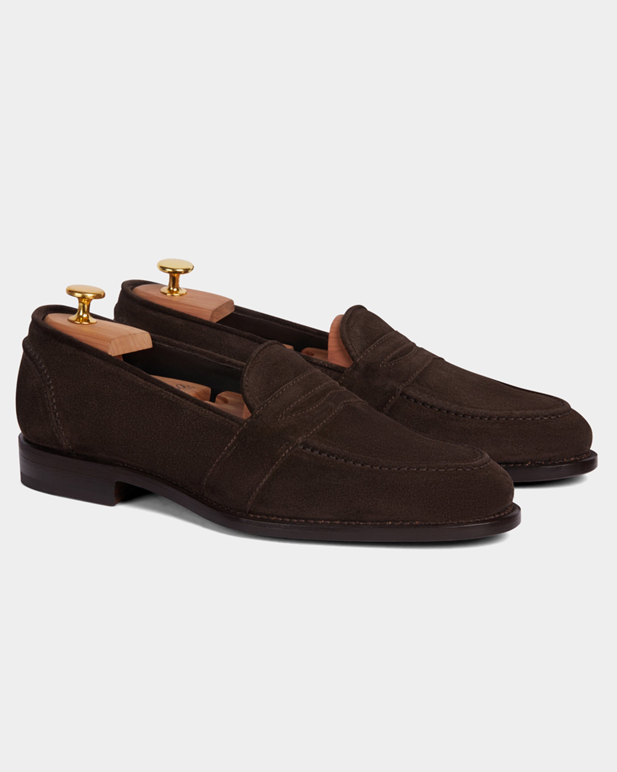 Sentinel | Penny Loafer –  Dark Brown Suede Leather with Leather sole & Comfort Footbed